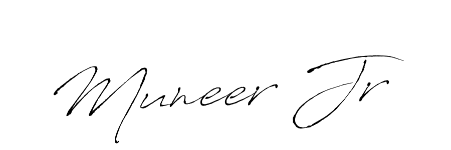 How to make Muneer Jr signature? Antro_Vectra is a professional autograph style. Create handwritten signature for Muneer Jr name. Muneer Jr signature style 6 images and pictures png