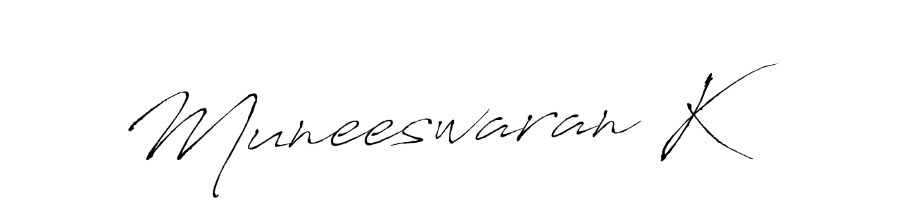 Use a signature maker to create a handwritten signature online. With this signature software, you can design (Antro_Vectra) your own signature for name Muneeswaran K. Muneeswaran K signature style 6 images and pictures png