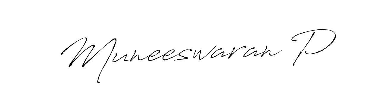 Make a beautiful signature design for name Muneeswaran P. With this signature (Antro_Vectra) style, you can create a handwritten signature for free. Muneeswaran P signature style 6 images and pictures png