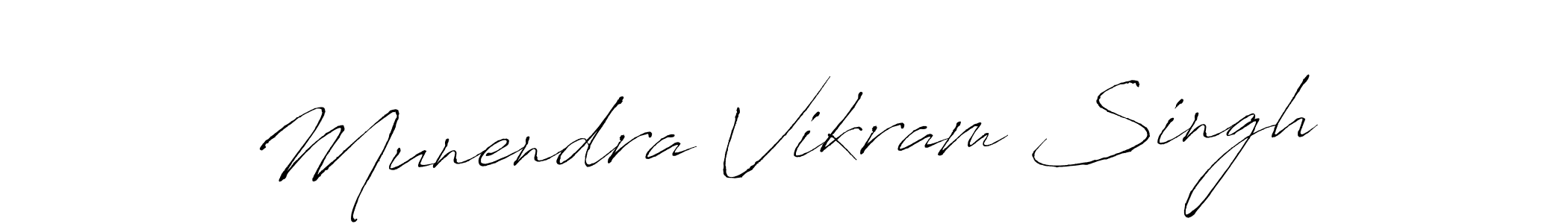 Design your own signature with our free online signature maker. With this signature software, you can create a handwritten (Antro_Vectra) signature for name Munendra Vikram Singh. Munendra Vikram Singh signature style 6 images and pictures png