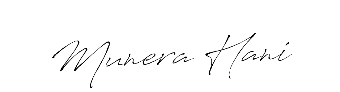 The best way (Antro_Vectra) to make a short signature is to pick only two or three words in your name. The name Munera Hani include a total of six letters. For converting this name. Munera Hani signature style 6 images and pictures png