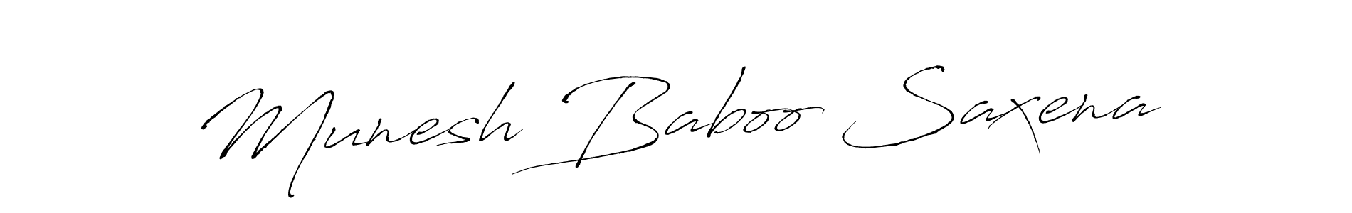 It looks lik you need a new signature style for name Munesh Baboo Saxena. Design unique handwritten (Antro_Vectra) signature with our free signature maker in just a few clicks. Munesh Baboo Saxena signature style 6 images and pictures png