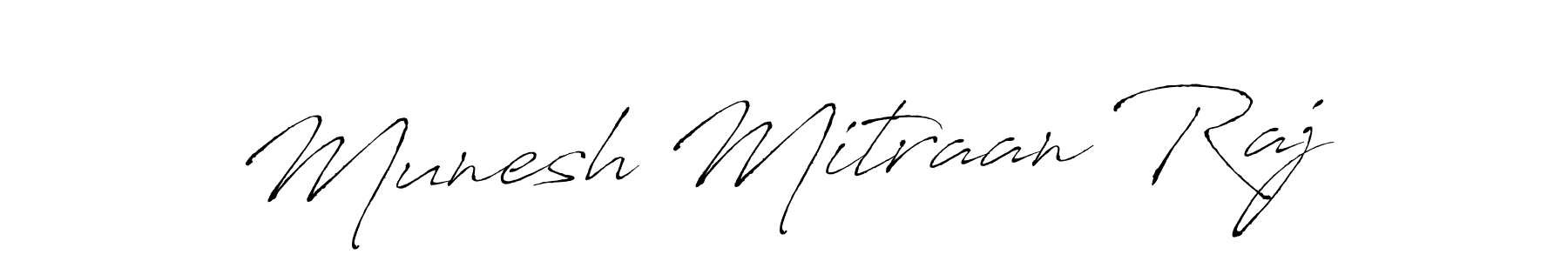 Create a beautiful signature design for name Munesh Mitraan Raj. With this signature (Antro_Vectra) fonts, you can make a handwritten signature for free. Munesh Mitraan Raj signature style 6 images and pictures png