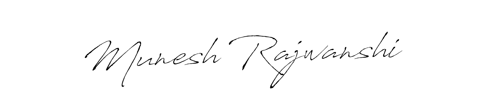 Design your own signature with our free online signature maker. With this signature software, you can create a handwritten (Antro_Vectra) signature for name Munesh Rajwanshi. Munesh Rajwanshi signature style 6 images and pictures png