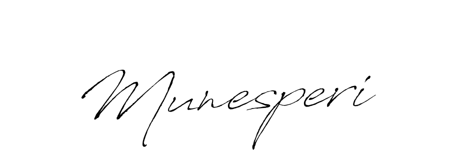 Make a beautiful signature design for name Munesperi. With this signature (Antro_Vectra) style, you can create a handwritten signature for free. Munesperi signature style 6 images and pictures png
