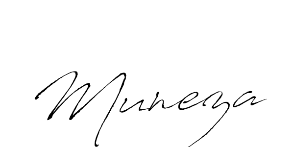 Make a beautiful signature design for name Muneza. With this signature (Antro_Vectra) style, you can create a handwritten signature for free. Muneza signature style 6 images and pictures png