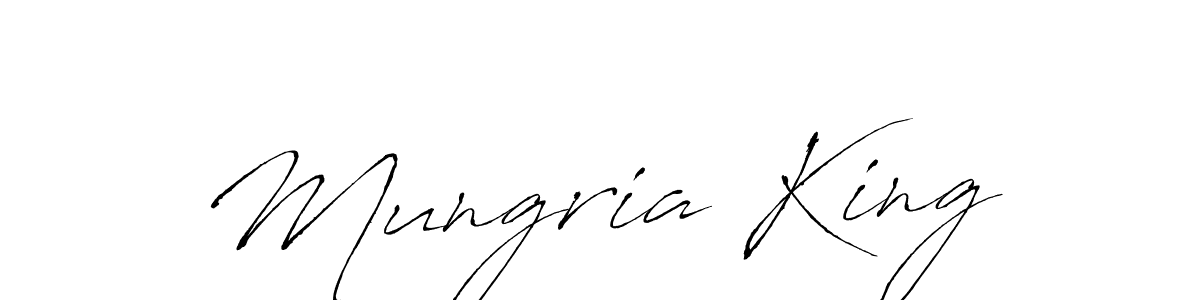 Use a signature maker to create a handwritten signature online. With this signature software, you can design (Antro_Vectra) your own signature for name Mungria King. Mungria King signature style 6 images and pictures png