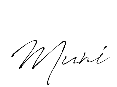 Create a beautiful signature design for name Muni. With this signature (Antro_Vectra) fonts, you can make a handwritten signature for free. Muni signature style 6 images and pictures png