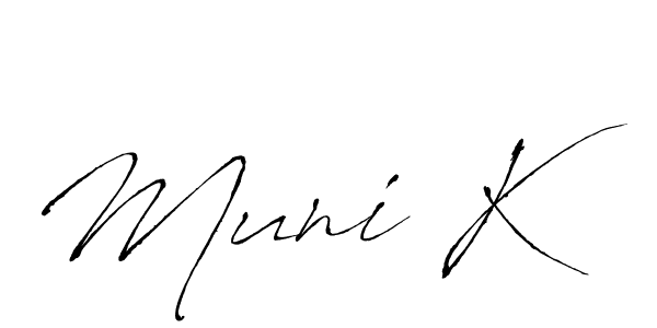 if you are searching for the best signature style for your name Muni K. so please give up your signature search. here we have designed multiple signature styles  using Antro_Vectra. Muni K signature style 6 images and pictures png