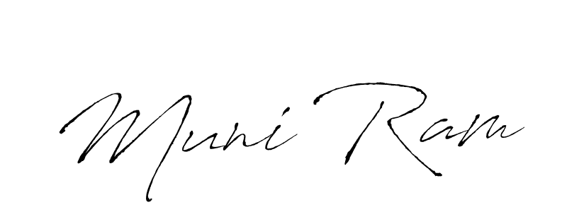 Make a beautiful signature design for name Muni Ram. With this signature (Antro_Vectra) style, you can create a handwritten signature for free. Muni Ram signature style 6 images and pictures png