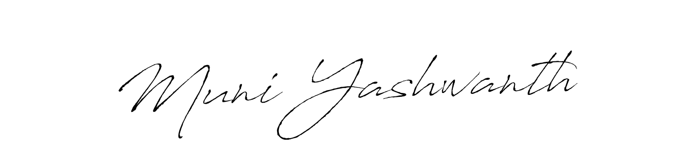 Antro_Vectra is a professional signature style that is perfect for those who want to add a touch of class to their signature. It is also a great choice for those who want to make their signature more unique. Get Muni Yashwanth name to fancy signature for free. Muni Yashwanth signature style 6 images and pictures png