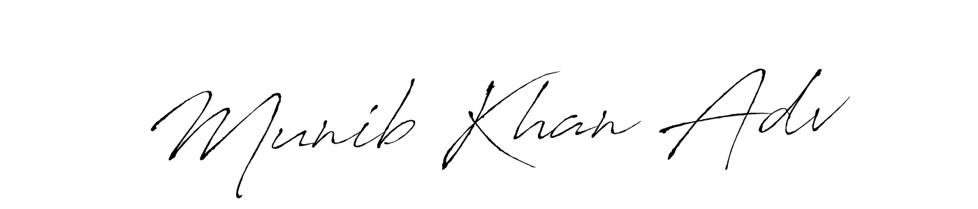 How to make Munib Khan Adv signature? Antro_Vectra is a professional autograph style. Create handwritten signature for Munib Khan Adv name. Munib Khan Adv signature style 6 images and pictures png