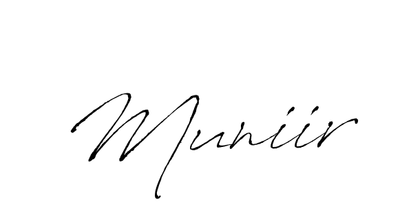 Also You can easily find your signature by using the search form. We will create Muniir name handwritten signature images for you free of cost using Antro_Vectra sign style. Muniir signature style 6 images and pictures png