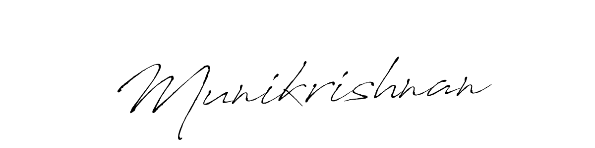 Make a beautiful signature design for name Munikrishnan. With this signature (Antro_Vectra) style, you can create a handwritten signature for free. Munikrishnan signature style 6 images and pictures png