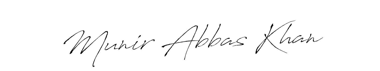 Design your own signature with our free online signature maker. With this signature software, you can create a handwritten (Antro_Vectra) signature for name Munir Abbas Khan. Munir Abbas Khan signature style 6 images and pictures png