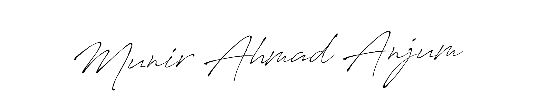 How to make Munir Ahmad Anjum signature? Antro_Vectra is a professional autograph style. Create handwritten signature for Munir Ahmad Anjum name. Munir Ahmad Anjum signature style 6 images and pictures png