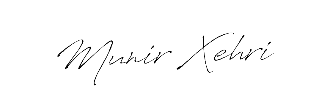 Create a beautiful signature design for name Munir Xehri. With this signature (Antro_Vectra) fonts, you can make a handwritten signature for free. Munir Xehri signature style 6 images and pictures png