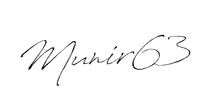 Antro_Vectra is a professional signature style that is perfect for those who want to add a touch of class to their signature. It is also a great choice for those who want to make their signature more unique. Get Munir63 name to fancy signature for free. Munir63 signature style 6 images and pictures png