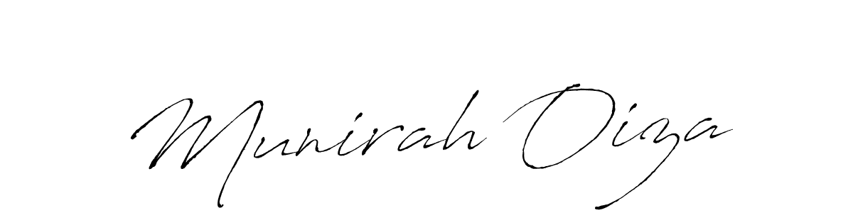 Create a beautiful signature design for name Munirah Oiza. With this signature (Antro_Vectra) fonts, you can make a handwritten signature for free. Munirah Oiza signature style 6 images and pictures png