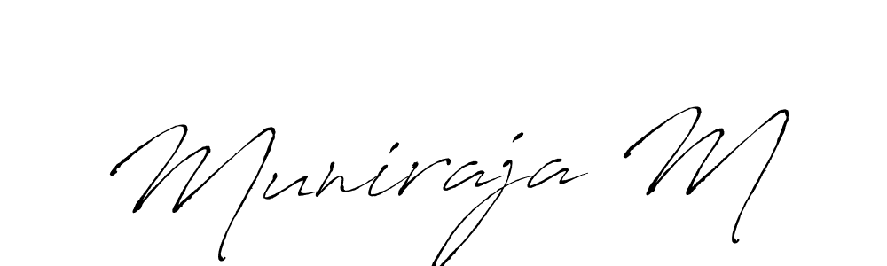 Create a beautiful signature design for name Muniraja M. With this signature (Antro_Vectra) fonts, you can make a handwritten signature for free. Muniraja M signature style 6 images and pictures png