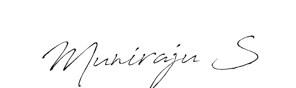 How to make Muniraju S name signature. Use Antro_Vectra style for creating short signs online. This is the latest handwritten sign. Muniraju S signature style 6 images and pictures png
