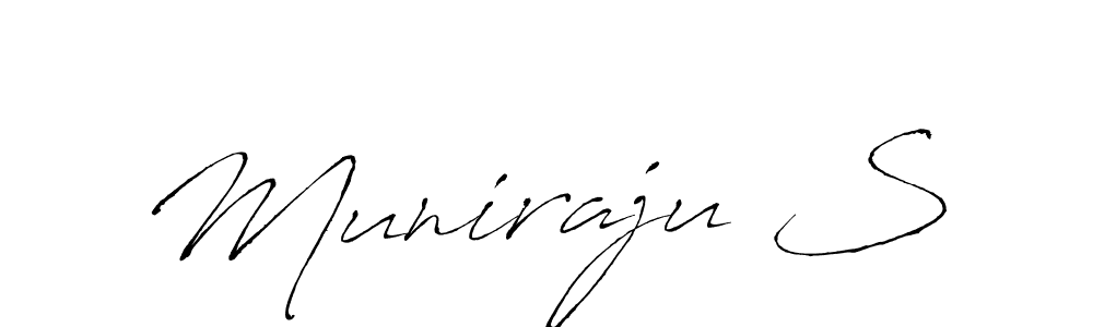 How to make Muniraju S name signature. Use Antro_Vectra style for creating short signs online. This is the latest handwritten sign. Muniraju S signature style 6 images and pictures png