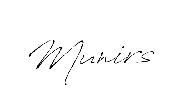 Also we have Munirs name is the best signature style. Create professional handwritten signature collection using Antro_Vectra autograph style. Munirs signature style 6 images and pictures png