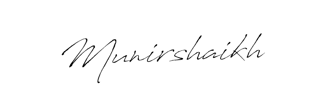 Antro_Vectra is a professional signature style that is perfect for those who want to add a touch of class to their signature. It is also a great choice for those who want to make their signature more unique. Get Munirshaikh name to fancy signature for free. Munirshaikh signature style 6 images and pictures png