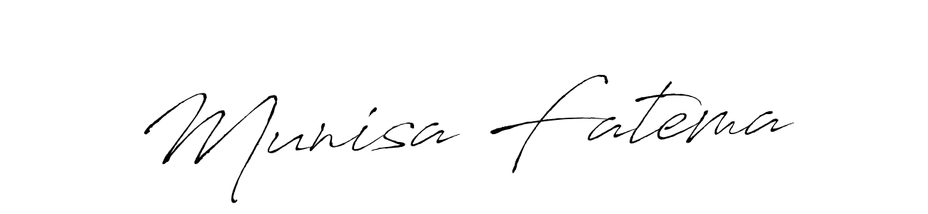 How to make Munisa Fatema name signature. Use Antro_Vectra style for creating short signs online. This is the latest handwritten sign. Munisa Fatema signature style 6 images and pictures png