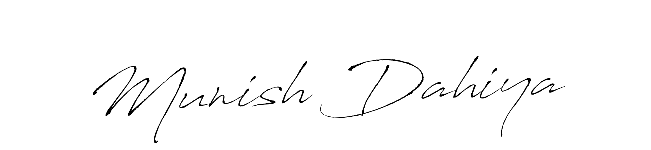 Also we have Munish Dahiya name is the best signature style. Create professional handwritten signature collection using Antro_Vectra autograph style. Munish Dahiya signature style 6 images and pictures png