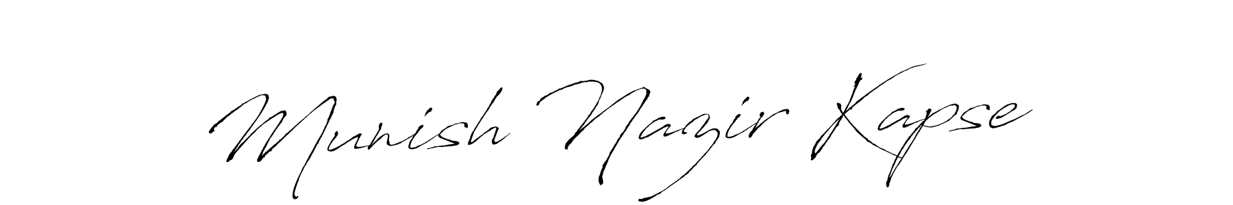How to make Munish Nazir Kapse signature? Antro_Vectra is a professional autograph style. Create handwritten signature for Munish Nazir Kapse name. Munish Nazir Kapse signature style 6 images and pictures png