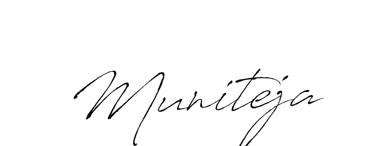 Once you've used our free online signature maker to create your best signature Antro_Vectra style, it's time to enjoy all of the benefits that Muniteja name signing documents. Muniteja signature style 6 images and pictures png