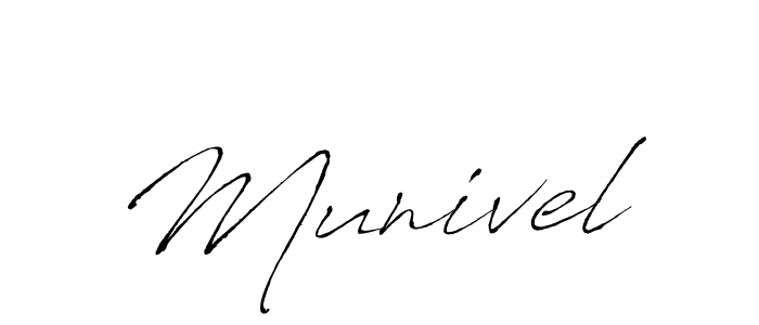 Munivel stylish signature style. Best Handwritten Sign (Antro_Vectra) for my name. Handwritten Signature Collection Ideas for my name Munivel. Munivel signature style 6 images and pictures png