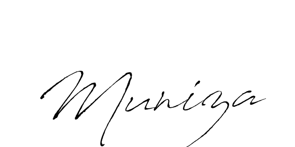 Design your own signature with our free online signature maker. With this signature software, you can create a handwritten (Antro_Vectra) signature for name Muniza. Muniza signature style 6 images and pictures png