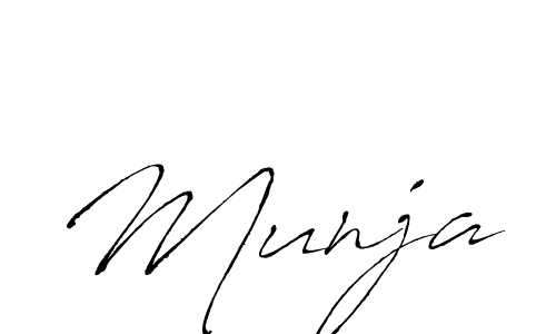 Make a beautiful signature design for name Munja. With this signature (Antro_Vectra) style, you can create a handwritten signature for free. Munja signature style 6 images and pictures png