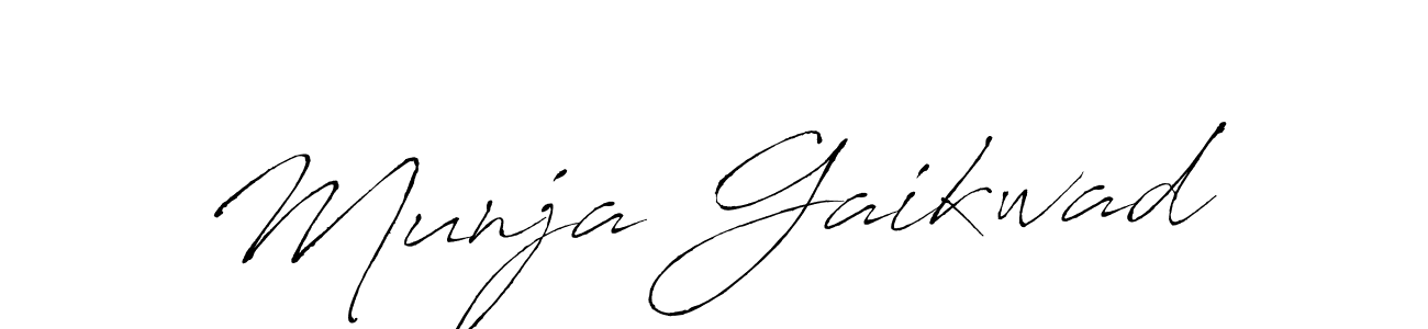 Use a signature maker to create a handwritten signature online. With this signature software, you can design (Antro_Vectra) your own signature for name Munja Gaikwad. Munja Gaikwad signature style 6 images and pictures png