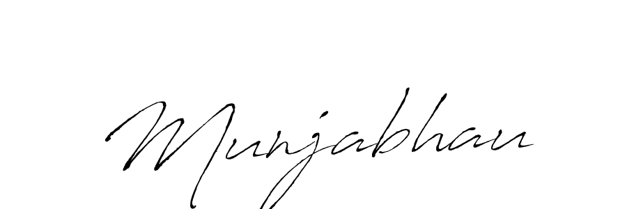 Design your own signature with our free online signature maker. With this signature software, you can create a handwritten (Antro_Vectra) signature for name Munjabhau. Munjabhau signature style 6 images and pictures png