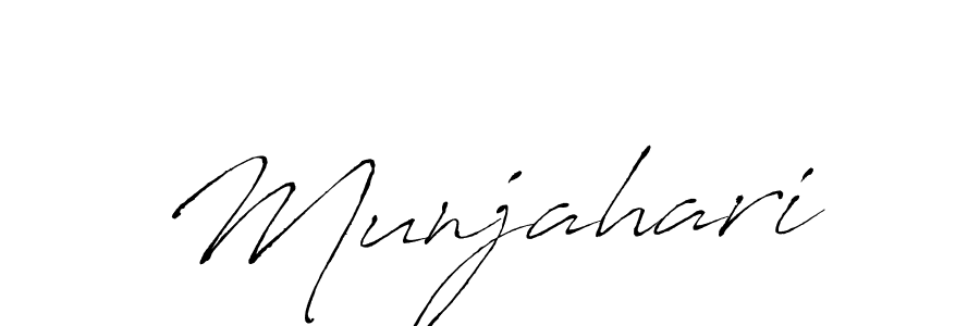 How to make Munjahari name signature. Use Antro_Vectra style for creating short signs online. This is the latest handwritten sign. Munjahari signature style 6 images and pictures png