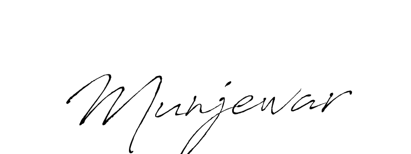Create a beautiful signature design for name Munjewar. With this signature (Antro_Vectra) fonts, you can make a handwritten signature for free. Munjewar signature style 6 images and pictures png