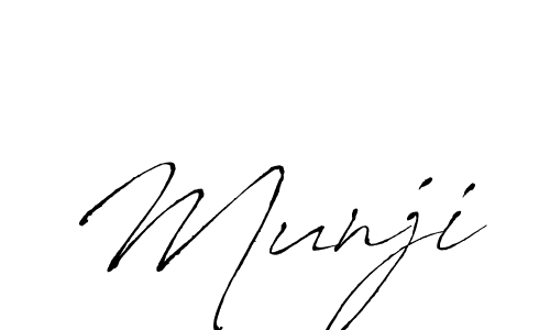 Munji stylish signature style. Best Handwritten Sign (Antro_Vectra) for my name. Handwritten Signature Collection Ideas for my name Munji. Munji signature style 6 images and pictures png