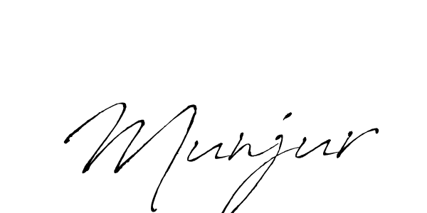 Design your own signature with our free online signature maker. With this signature software, you can create a handwritten (Antro_Vectra) signature for name Munjur. Munjur signature style 6 images and pictures png