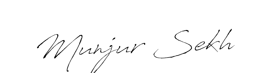 Munjur Sekh stylish signature style. Best Handwritten Sign (Antro_Vectra) for my name. Handwritten Signature Collection Ideas for my name Munjur Sekh. Munjur Sekh signature style 6 images and pictures png