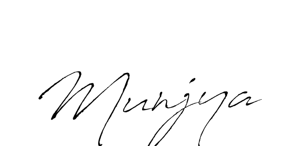 Create a beautiful signature design for name Munjya. With this signature (Antro_Vectra) fonts, you can make a handwritten signature for free. Munjya signature style 6 images and pictures png