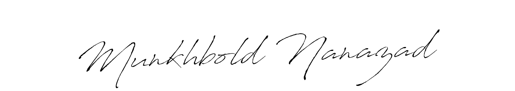 How to make Munkhbold Nanazad name signature. Use Antro_Vectra style for creating short signs online. This is the latest handwritten sign. Munkhbold Nanazad signature style 6 images and pictures png