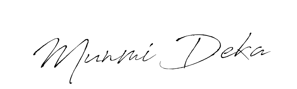 Create a beautiful signature design for name Munmi Deka. With this signature (Antro_Vectra) fonts, you can make a handwritten signature for free. Munmi Deka signature style 6 images and pictures png
