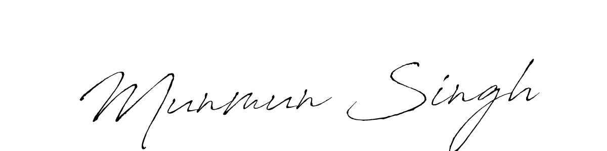 Make a beautiful signature design for name Munmun Singh. With this signature (Antro_Vectra) style, you can create a handwritten signature for free. Munmun Singh signature style 6 images and pictures png