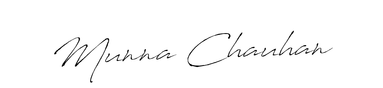 Design your own signature with our free online signature maker. With this signature software, you can create a handwritten (Antro_Vectra) signature for name Munna Chauhan. Munna Chauhan signature style 6 images and pictures png