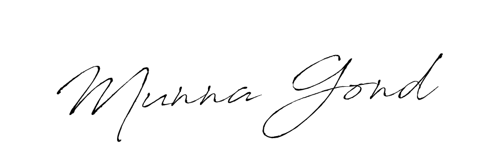 Make a beautiful signature design for name Munna Gond. Use this online signature maker to create a handwritten signature for free. Munna Gond signature style 6 images and pictures png