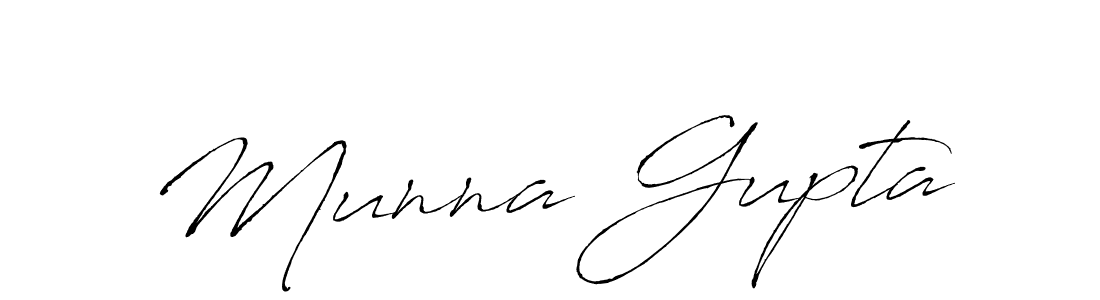 Make a beautiful signature design for name Munna Gupta. With this signature (Antro_Vectra) style, you can create a handwritten signature for free. Munna Gupta signature style 6 images and pictures png