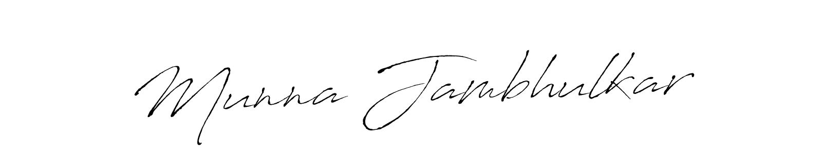 How to make Munna Jambhulkar signature? Antro_Vectra is a professional autograph style. Create handwritten signature for Munna Jambhulkar name. Munna Jambhulkar signature style 6 images and pictures png